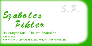 szabolcs pikler business card